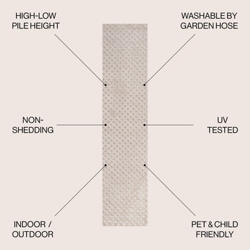 Rabat High-low Pile Mini-diamond Trellis Area Rug